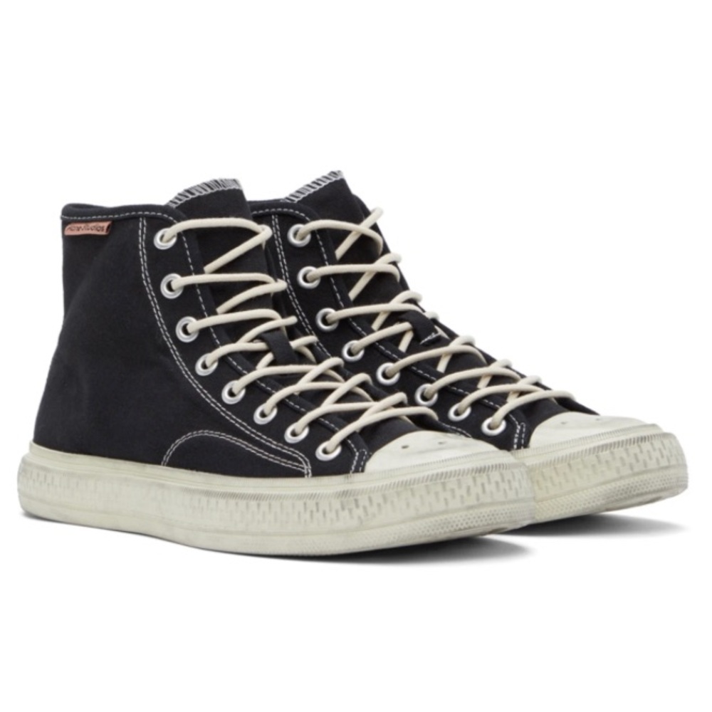 ACNE STUDIOS Black Ballow Tumbled High Sneakers size 36